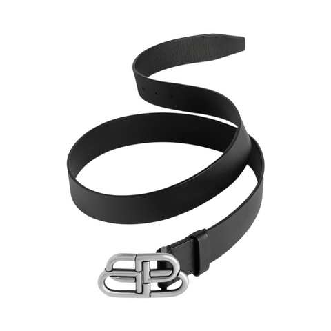 Ремінь шкіряний Balenciaga BB Large, розмір 90, чорний balenc06022 фото
