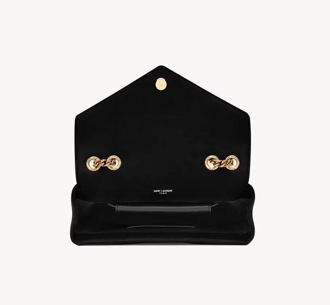 Сумка Saint Laurent Loulou Small Matelasse с ланцюжком, чорна b020217 фото