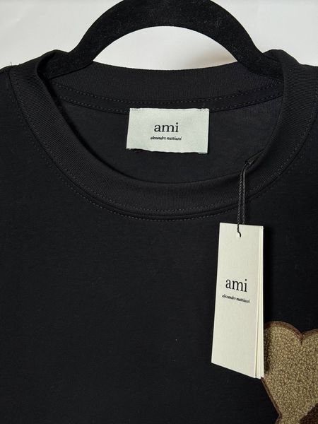 Чоловіча футболка AMI Paris Ami De Coeur Patch Big A Heart T-Shirt чорна (AP12004.2L) AP12004.2L фото
