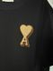 Чоловіча футболка AMI Paris Ami De Coeur Patch Big A Heart T-Shirt чорна (AP12004.2L) AP12004.2L фото 4