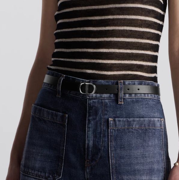 Ремінь шкіряний Dior 30 Montaigne Reversible Belt 20 мм Black / Latte d06023 фото