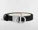 Ремінь шкіряний Dior 30 Montaigne Reversible Belt 20 мм Black / Latte d06023 фото 3