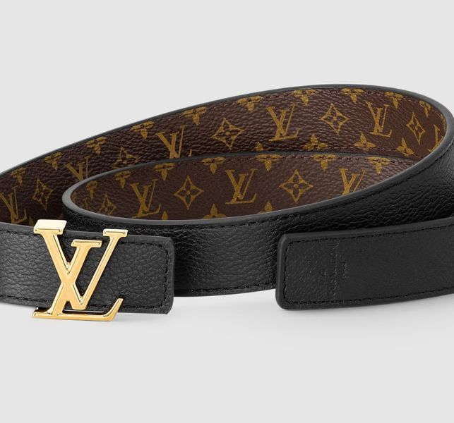 Ремінь шкіряний Louis Vuitton Iconic Reversible Belt 25 мм, Monogram / Black lv06021 фото