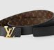 Ремінь шкіряний Louis Vuitton Iconic Reversible Belt 25 мм, Monogram / Black lv06021 фото 3