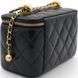 Сумка Chanel Lambskin Quilted Small Pearl Crush Vanity Case з ланцюжком, чорна b101104 фото 4