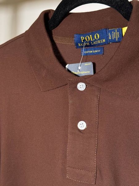 Чоловіча футболка-поло Ralph Lauren Classic Fit Mesh Polo Shirt коричнева (RL13002.3M) RL13002.3M фото
