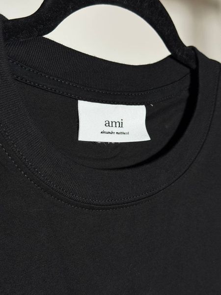 Чоловіча футболка AMI Paris Ami De Coeur Classic Fit T-Shirt чорна (AP12001.3XL) AP12001.3XL фото