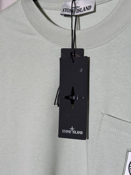 Чоловіча футболка Stone Island Compass Embroidered Regular-fit T-shirt Sage Green (SI12001.2L) SI12001.2L фото