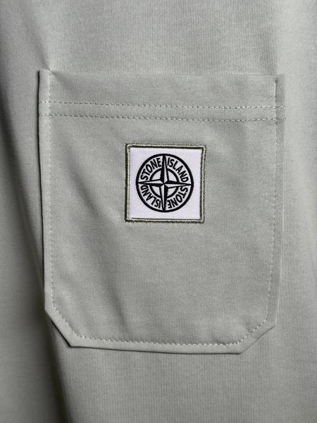 Чоловіча футболка Stone Island Compass Embroidered Regular-fit T-shirt Sage Green (SI12001.2L) SI12001.2L фото