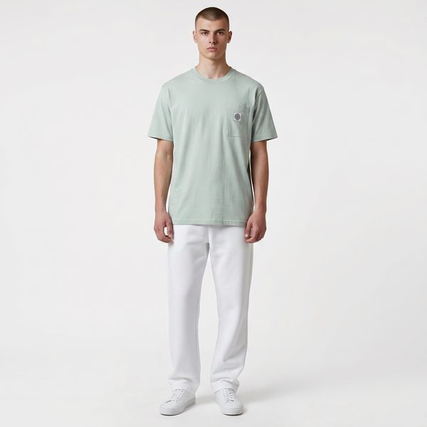 Чоловіча футболка Stone Island Compass Embroidered Regular-fit T-shirt Sage Green (SI12001.2L) SI12001.2L фото