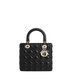 Жіноча шкіряна сумка Lady Dior Medium чорна b24031 фото 1