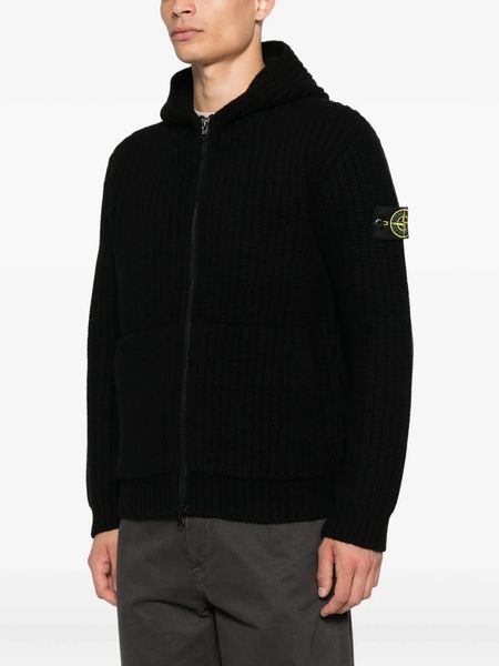 Кардиган Stone Island Fisherman&rsquo;s Rib модель 5100069, чорний, на блискавці (SI06001.1L) SI06001.1L фото