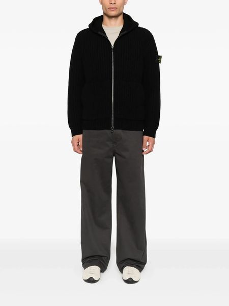 Кардиган Stone Island Fisherman&rsquo;s Rib модель 5100069, чорний, на блискавці (SI06001.1L) SI06001.1L фото