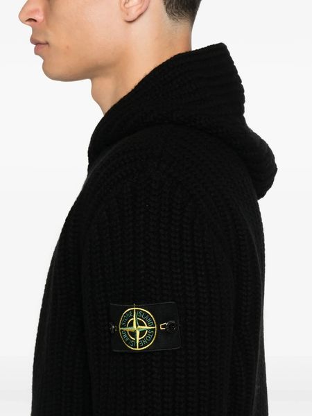 Кардиган Stone Island Fisherman&rsquo;s Rib модель 5100069, чорний, на блискавці (SI06001.1L) SI06001.1L фото
