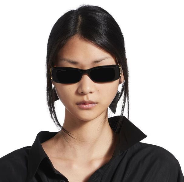 Сонцезахисні окуляри Balenciaga Dynasty Rectangle Sunglasses Black sgl02 фото