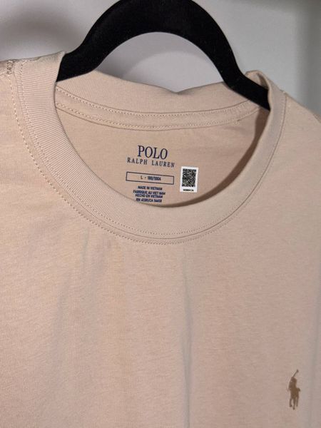 Чоловіча футболка Ralph Lauren Essential Cotton Jersey T-Shirt бежева (RL13003.8M) RL13003.8M фото