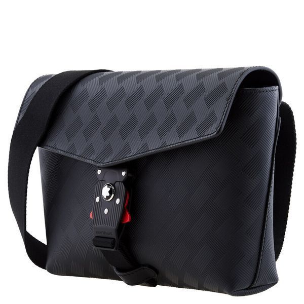 Сумка через плече MONTBLANC Extreme 3.0 Textured-Leather Messenger Bag Black чорна mb0506 фото