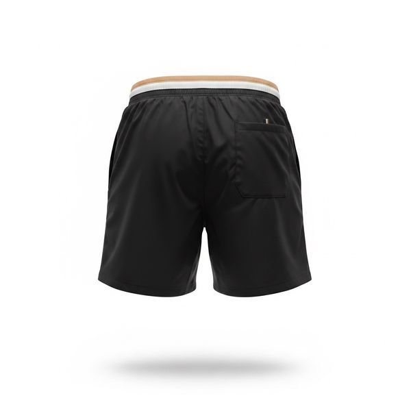 Чоловічі шорти для плавання BOSS Signature Stripe Swim Shorts чорні (HB18001.1M) HB18001.1M фото
