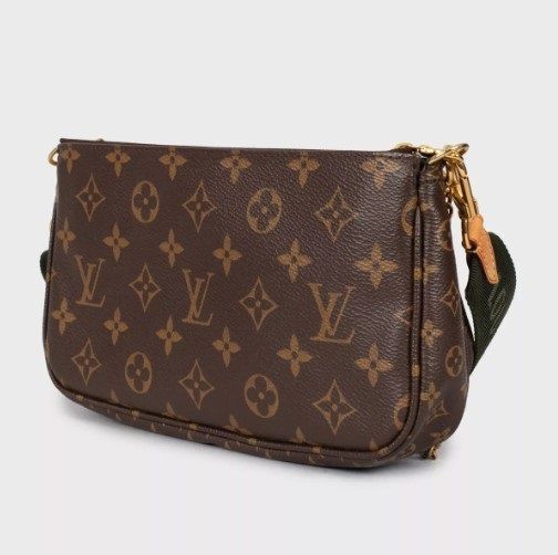Жіноча сумка Louis Vuitton Multi Pochette Accessoires Monogram Canvas, коричнева louis17 фото