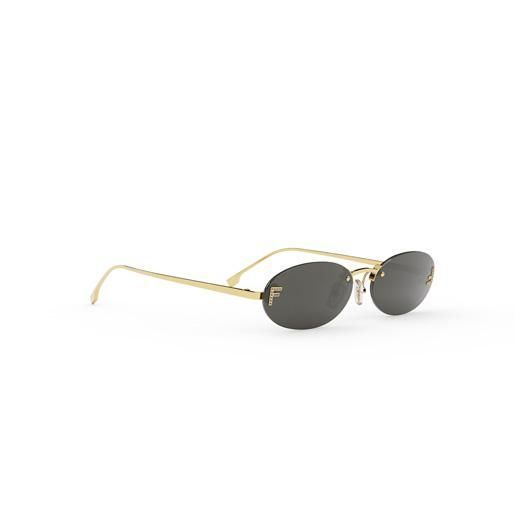 Сонцезахисні окуляри Fendi First Crystal Ovale Sonnenbrille Gold sgl15 фото
