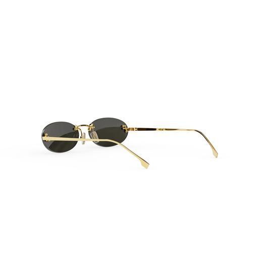 Сонцезахисні окуляри Fendi First Crystal Ovale Sonnenbrille Gold sgl15 фото