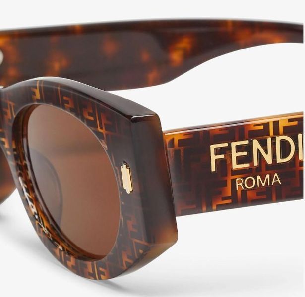 Сонцезахисні окуляри Fendi Roma Havana acetate sunglasses Brown sgl17 фото