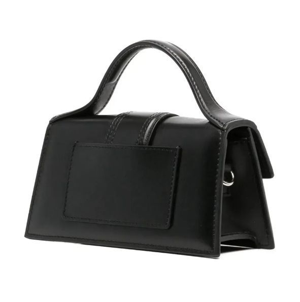 Жіноча сумка шкіряна Jacquemus Le Grand Bambino Shoulder Bag Чорна b289 фото