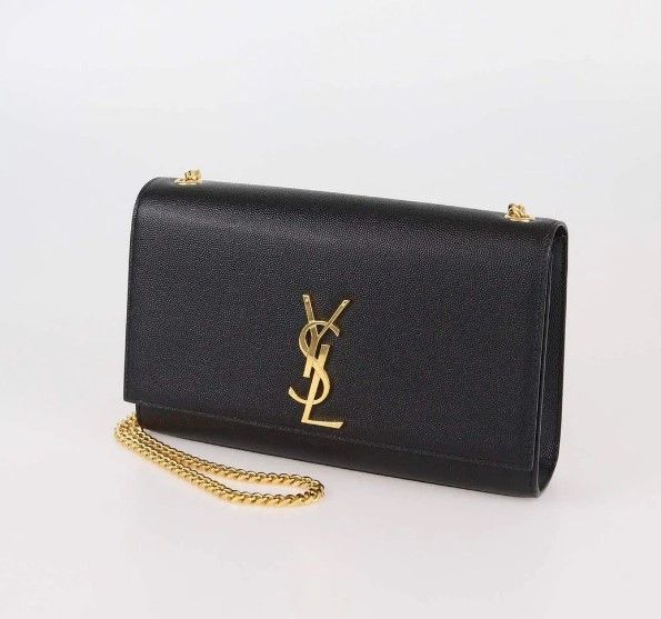 Сумка шкіряна Saint Laurent Kate Small, чорна b04123 фото