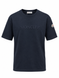 Чоловіча футболка MONCLER Embroidered Tonal Logo Cotton T-Shirt темно-синя розмір M (MC120018M) MC120018M фото 1